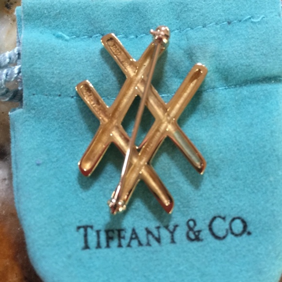Tiffany 18k Gold Paloma Picasso Hashtag Pound Pin - Picture 3 of 5
